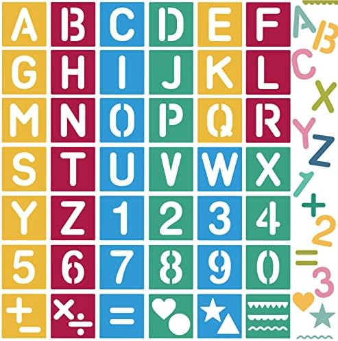 Матрици за деца од 8 инчи големи букви матрици, еднократно пластично азбука шаблони за сликање на знак на дрво, занаети за DIY
