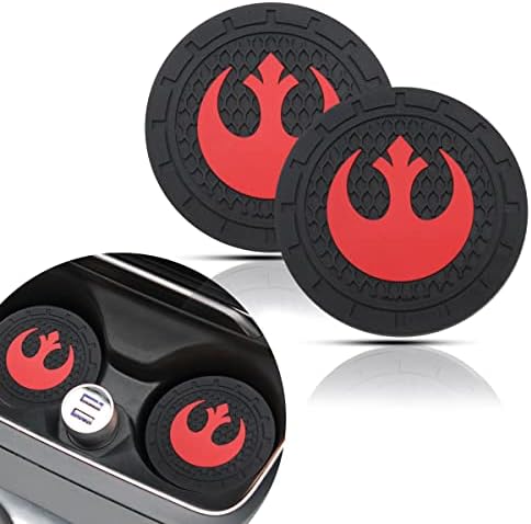 Ороби 2 парчиња за Војна на Starвездите Бунтовнички алијанса Купот Вметнете го Coaster Star Wars Cup Cup Cup Pad for Star Wars Car Accessory