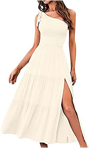 Официјални фустани за жени со едно рамо без ракави замолчен елегантен макси фустан Сплит полите проток дипломиран матурски фустан
