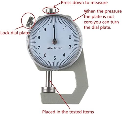 Алатка за метарски мерач на кожа од 0-10мм дебелина на метална мерка со рачно изработена алатка за мерка