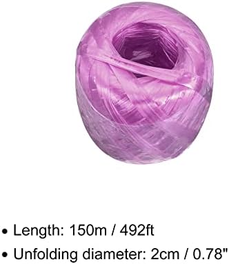 Rebower Polyester најлон јаже [за пакување во пакување на домаќинства DIY] -150m / 492ft / 3roll Пластика, виолетова