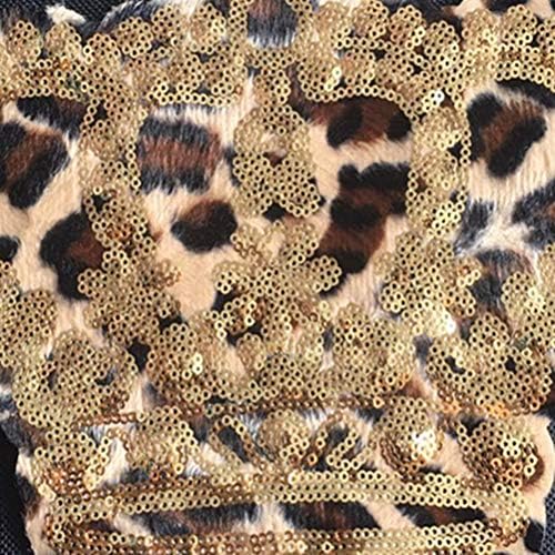 Supvox извезена лепенка леопард круна за лепенки за шиење на лепенки за облека за облека