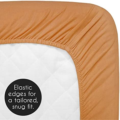 Слатка Jојо дизајнира тиква бохо сонце или девојче опремено креветче за креветчиња или расадници за кревет за деца - портокалова и бела