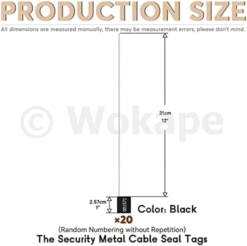 Wokape 20 парчиња заптивки за челични кабел, висока безбедносна ознака со бројни тесни алуминиумски испораки безбедносни ознаки за контејнер за приколка со камиони