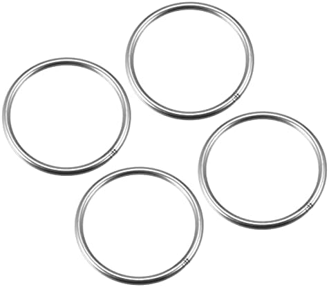 Метаксичност 304 не'рѓосувачки челик o прстени 4 парчиња, заварен тркалезен прстен - за висечки предмети