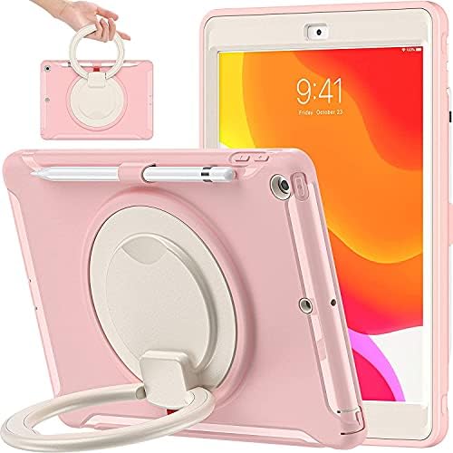 Batyue два случаи за iPad 8 -та/ 7 -та генерација за деца девојчиња -соборно розово + весело розово