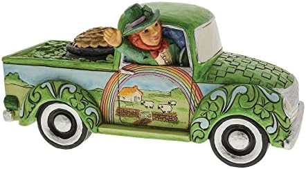 Enesco Jim Shore Leprechaun во фигура со зелени камиони 6010268
