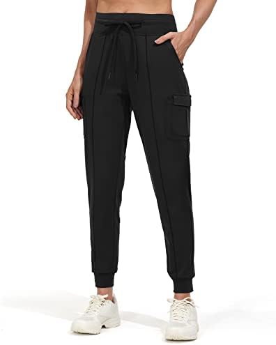 Viligo женски карго џогери со високи половини основни панталони со џемпери со џебови со џебови