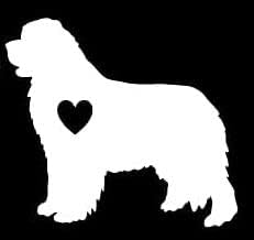 Newfie со heartубител на кучиња за срце, combуфаундленд, мамо тато семејство | Бело | Направено во САД со стап ова! | Налепница за прозорци