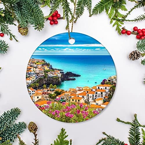 Божиќен украс Колмар, Алзас, Франција, ситното дрво во Венеција, висино, двострано порцелан/керамички украс, подарок за пријатели/турнеја, 3