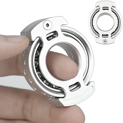 Freelove Fidget Ring Spinner за возрасни, метална фигура на клучеви, ротација на прсти играчки за играчки за прсти хаптичен блок,