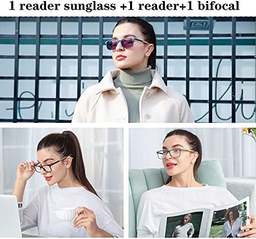 Бифокален компјутер за читање очила со пролетна шарка блукана блокирајќи ги жените мажи