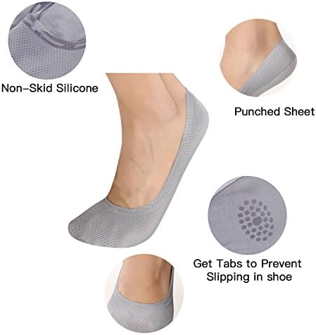 Џули Менс Без Шоу Чорапи Нелизгачки Зафати Обичен Чорап Со Брод Со Низок Крој 6 Пакет