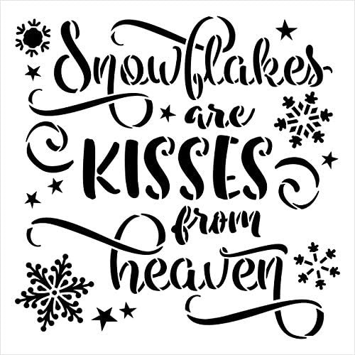 Снегулки - Бакнеж од небесна матрица од Студиор12 | Декор за домашен празник за Божиќ | Занаетчиски и знак за дрво од дрво | Употреба