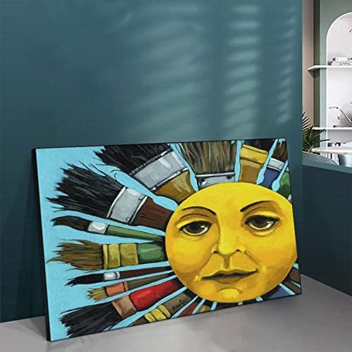 Уметнички постер CBS Недела наутро Сонцето уметност Модерно масло за сликање Апстрактна уметност дневна соба спална соба wallид деко платно постери и отпечатоци wallид