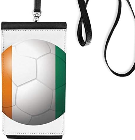 Коате d'ivoire Национален знаме Фудбалски телефонски паричник чанта што виси мобилна торбичка црн џеб