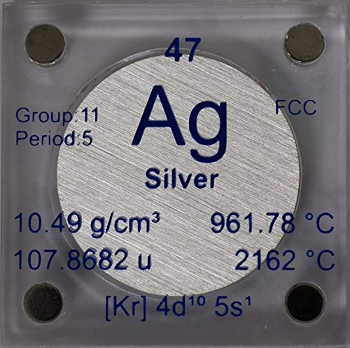 Сребрен 24,26мм метален диск со акрилен случај за собирање или експерименти