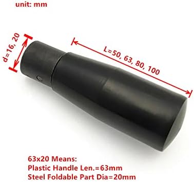 Пластична рачка за вртење со челичен преклопен дел и завртка за машка нишка M8 M10)