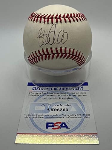 Effеф Расел Тексас Ренџерс потпиша официјален претставник на автограмот ОМЛБ Бејзбол ПСА ДНК - Автограмски бејзбол