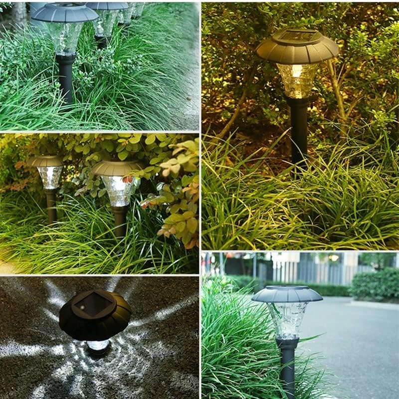 SDGH Solar LED тревник ламба на отворено водоотпорен градинарски декор светло за дворот за патеки за патеки дома украс соларна градина тревник ламби