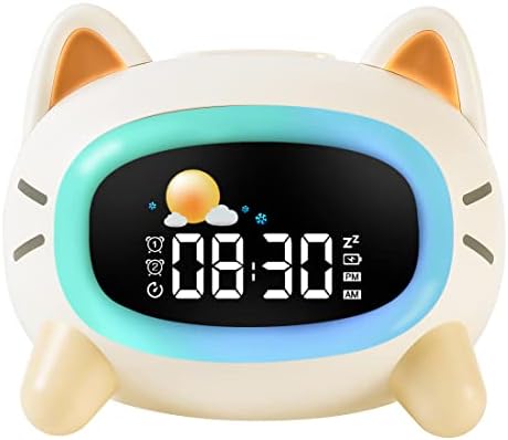 JOKIRYDO KIDS Alamper часовник за девојки ОК за да се разбудат часовници за деца со детски тренер за спиење одбројување ноќно