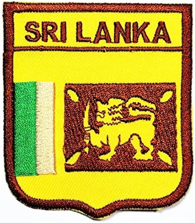 Кленплус 3 парчиња. 2. 6Х2, 3 ИНЧИ. Знаме На Шри Ланка Закрпи Национално Знаме Земја Воена Тактичка Везена Апликација Железо На Лепенка