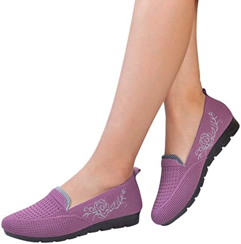 Мал клин сандал мода цврсти обични чевли чевли боја мек единствен печатење дише женски женски обични чевли женски деловни деловни чевли со