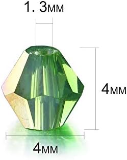 Биконски Мониста за Изработка На Накит, 3000 парчиња Кристално Стаклени Монистра со фацетирање од 4 мм - Совршени За Рачно Изработени