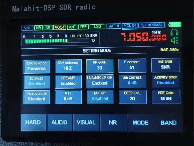 1.10A 50K-200MHz 400-2GHz Малахит приемник SDR софтверски радио DSP All Mode Receiver AM SSB NFM WFM аналози Барон