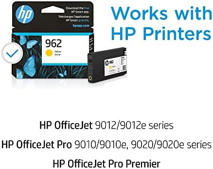 Оригинален кертриџ HP 962 жолто мастило | Работи со HP OfficeJet 9010 серија, HP OfficeJet Pro 9010, 9020 серија | Подобни за инстант мастило