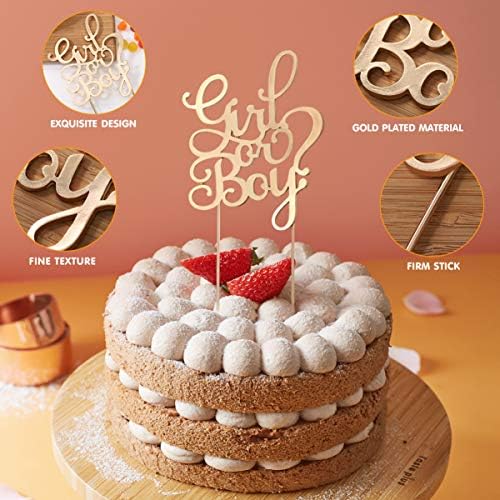 Нубестиј пол открива украси 1 компјутер девојче или момче модна торта изборот за торта за торта за торта за роденденски партиски банкет банкет