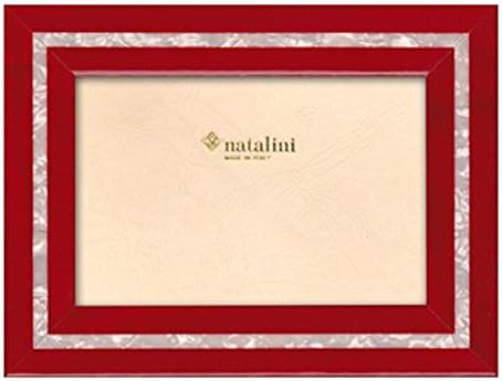 Наталини 5 x 7 црвена и бела рамка направена во Италија