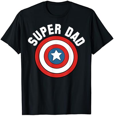 Денот на Марвел Денот на таткото Супер тато Капетан Америка Шилд маица