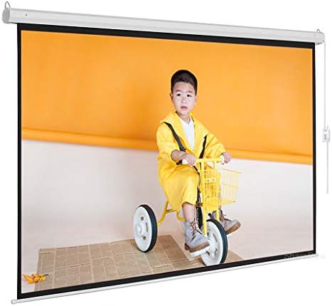 Екран за моторизиран проектор 60-84 16: 9 wallиден монтиран бел екран за проекција со далечински управувач од 12V активиран за домашно кино