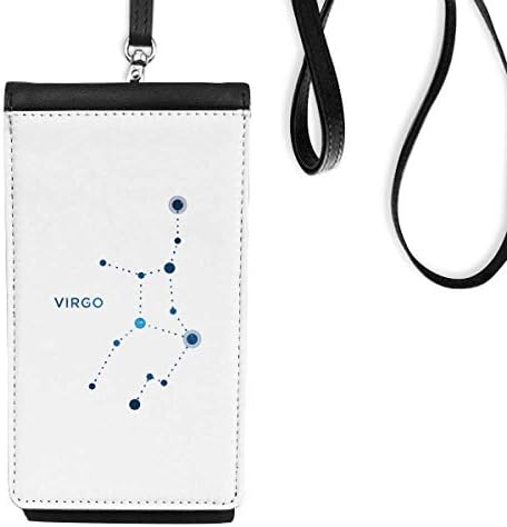 Девица соstвездие знак Зодијак телефонски паричник чанта што виси мобилна торбичка црн џеб