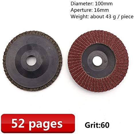 Xucus 10pcs 100мм дупка 16мм тркала со флап дискови за мелење на пескава дискови за метално отстранување на 'рѓата полиција за чистење