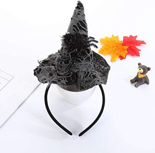 Partykindom Halloween Headbard Battered Witch Hat Design Design Hair Hop Hop Party Headpiece for Adults Adults Ноќта на вештерките