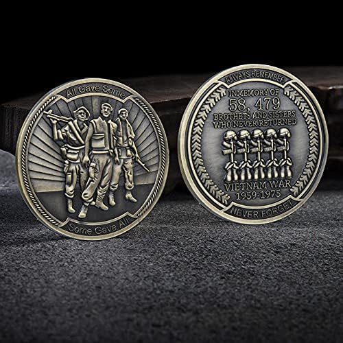 Виетнамски војник комеморативна монета Античка бронзена тродимензионална олеснување метални занаети колекционерски украси дома