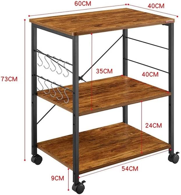 CJDMD 3 нивоа кујна за складирање Дома кујна мултифункционална количка за складирање на решетки