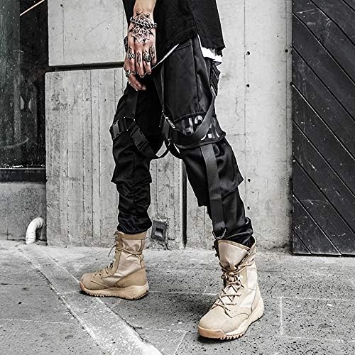 Xyxiongmao машки џогери улична облека мажи хип хоп гит панталони џемпери за џемпери тактички црни тактички урбани џогери пантолони