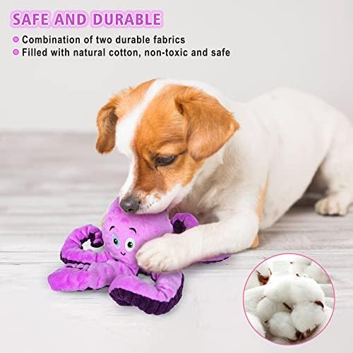 Играчки за кучиња Buypow за големо куче - Тешки кадифен пискави средни и мали играчки за кучиња - Трајни полнети животни играчки за кученца