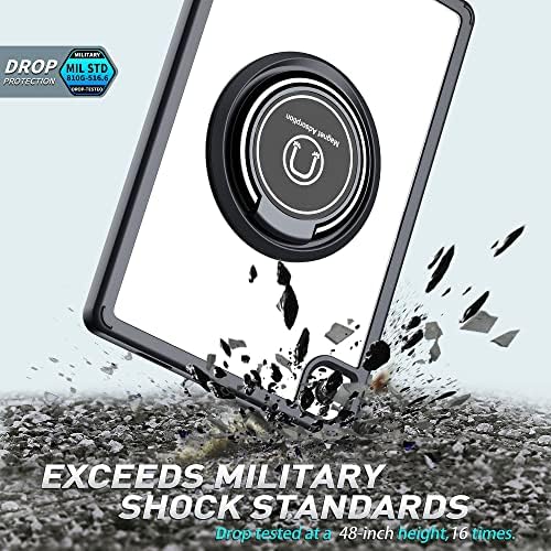 Таблет за задниот капак лесен случај за Samsung Galaxy Tab A8 10.5inch x200/x205, солиден случај на шок од воено одделение со 360