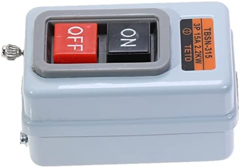 Прекинувач за напојување на копчето NDJQy Push Three Fase Control Control Switch AC 380V 15A 3P 2.2kW TBSN-315