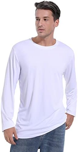 Дри-Тек Голема и висока долга ракав влага за губење на атлетска маица
