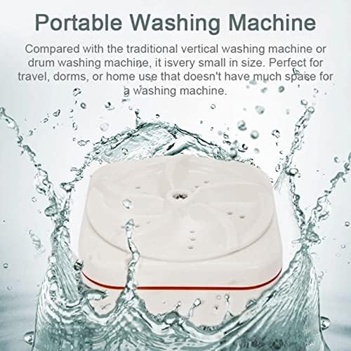 Мини ултразвучна машина за перење 5V 18W Ултразвучно напојување со USB, преносен преносен турбинјун машина за патување за домови, бело