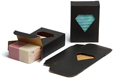 50 CYP Бела дијамантска прозорец сапун кутија - Домашна пакување сапун - сапун за правење материјали - направени во САД! - 50 пакет