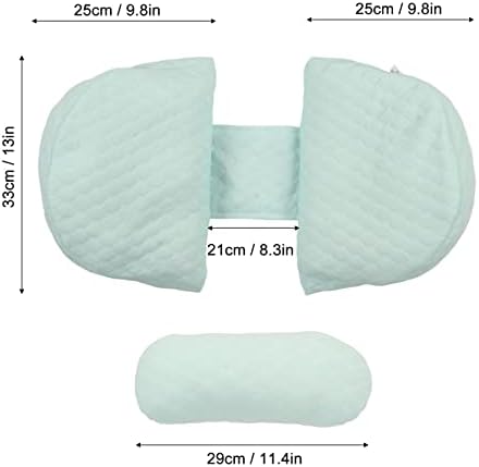 Перница за клин за бременост, отстранлив цветен печатен во облик на породилна перница со памучна перница за спиење за спиење за болница