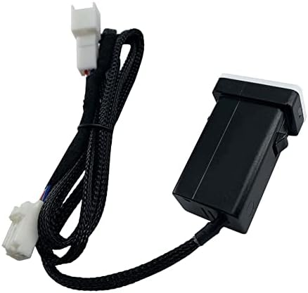 Полнач за автомобили PD QC3.0 Брзо полнење тип C USB порт-приклучок Брзо полнење со LED светло шоу, за Toyota （Бела-1.3x0.9inch）