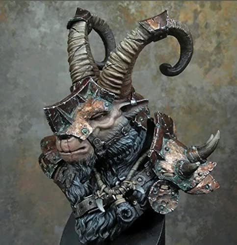 Goodmoel 1/10 Античка фантазија коза воинска смола фигура на биста модел / неискористен и необоен војник умирачки комплет / LS-3719