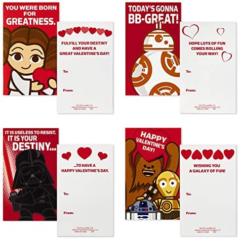 Картички за Денот на в Valentубените за деца и поштенско сандаче за размена на училници, Војна на Starвездите